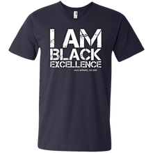 Load image into Gallery viewer, I AM BLACK EXCELLENCE Men&#39;s Printed V-Neck T-Shirt