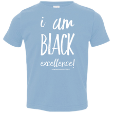 Load image into Gallery viewer, I AM BLACK EXCELLENCE Toddler Jersey T-Shirt