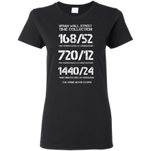 Load image into Gallery viewer, Urban Wall Street Time Collection - White print Ladies T-Shirt