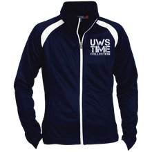Load image into Gallery viewer, UWS TIME COLLECTION (white print) Ladies&#39; Raglan Sleeve Warmup Jacket