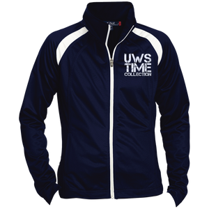 UWS TIME COLLECTION (white print) Ladies' Raglan Sleeve Warmup Jacket