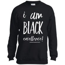 Load image into Gallery viewer, I AM BLACK EXCELLENCE Youth Crewneck Sweatshirt