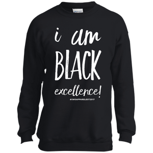 I AM BLACK EXCELLENCE Youth Crewneck Sweatshirt