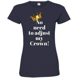 NO NEED TO ADJUST MY CROWN Ladies' Fine Jersey T-Shirt