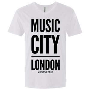 MUSIC CITY LONDON Men's Premium Fitted SS V-Neck