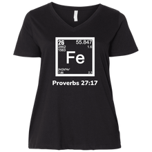 Load image into Gallery viewer, Fe-Provebrs Ladies&#39; Curvy V-Neck T-Shirt