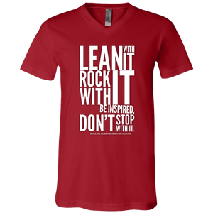 "Lean With It..."  Unisex Jersey SS V-Neck T-Shirt
