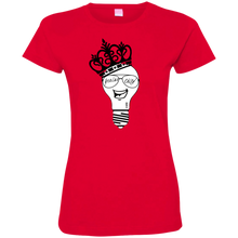 Load image into Gallery viewer, Genius Child (b/w grin)  Ladies&#39; Fine Jersey T-Shirt