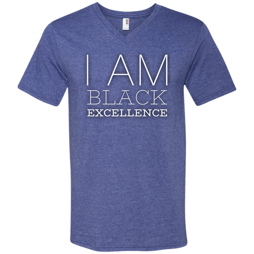 I AM BLACK EXCELLENCE Men's Printed V-Neck T-Shirt