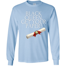 Load image into Gallery viewer, Black Queen Get Your Paper  Youth LS T-Shirt