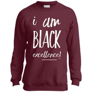 I AM BLACK EXCELLENCE Youth Crewneck Sweatshirt