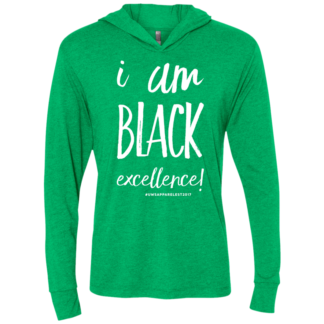 I AM BLACK EXCELLENCE Unisex Triblend LS Hooded T-Shirt