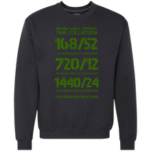 Load image into Gallery viewer, UWS Time Collection (Green print) Heavyweight Crewneck Sweatshirt 9 oz.