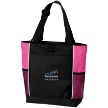 Load image into Gallery viewer, YOUNG PRODUCERS Colorblock Zipper Tote Bag