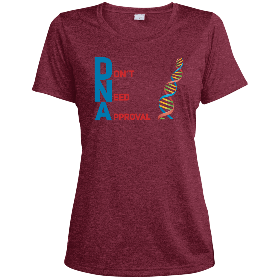 Load image into Gallery viewer, DNA - Don't Need Approval Ladies' Heather Dri-Fit Moisture-Wicking T-Shirt