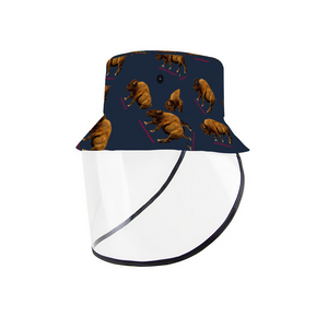 BISON HOUSE Packable Bucket Hat with Removable TPU Full Face Shield