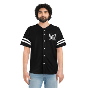 TIME COLLECTION Men's Baseball Jersey (Black/White)