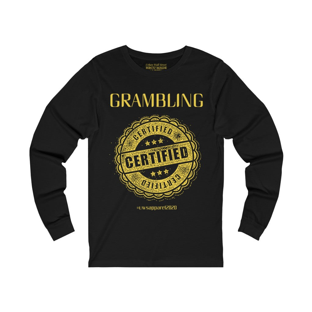 “GRAMBLING CERTIFIED” Unisex Jersey Long Sleeve Tee
