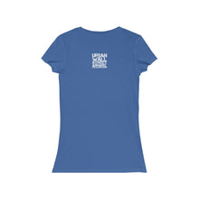 Load image into Gallery viewer, “...Loving Me” Women&#39;s Jersey Short Sleeve V-Neck Tee