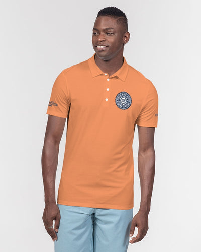Wealthy Mindset  (Orange) Men's Slim Fit Short Sleeve Polo