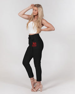 I Am Black Excellence Women's Belted Tapered Pants