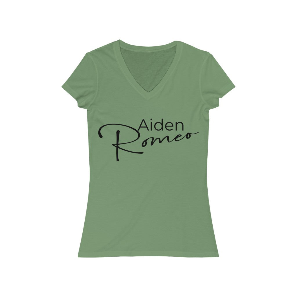 Aiden Romeo Women's Jersey Short Sleeve V-Neck Tee