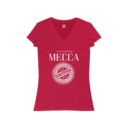 “MECCA CERTIFIED” Women's Jersey Short Sleeve V-Neck Tee