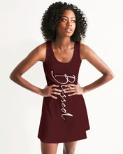Load image into Gallery viewer, &quot;Blessed&quot; Women&#39;s Racerback Dress (Cranberry)