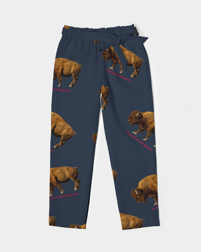 BISON Women's Belted Tapered Pants