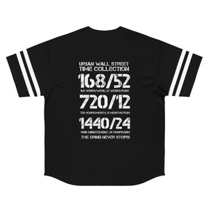 TIME COLLECTION Men's Baseball Jersey (Black/White)