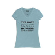 Load image into Gallery viewer, “HOWARD WOMEN” Women&#39;s Jersey Short Sleeve V-Neck Tee