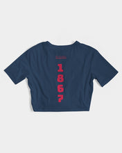 Load image into Gallery viewer, 1867 Women&#39;s Twist-Front Cropped Tee