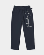 Load image into Gallery viewer, “Purposeful” Women&#39;s Belted Tapered Pants (Navy)