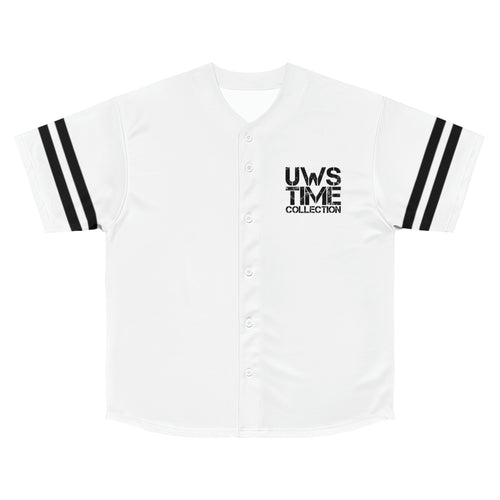 TIME COLLECTION Men's Baseball Jersey (White/Black)