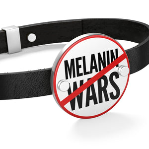 No Melanin Wars Leather Bracelet