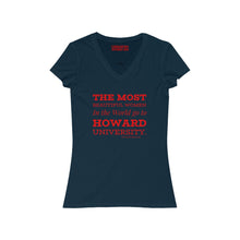 Load image into Gallery viewer, “HOWARD WOMEN” Jersey Short Sleeve V-Neck Tee