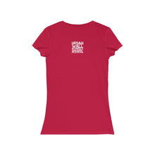 Load image into Gallery viewer, “...Loving Me” Women&#39;s Jersey Short Sleeve V-Neck Tee