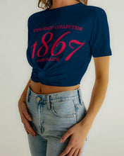 Load image into Gallery viewer, 1867 Women&#39;s Twist-Front Cropped Tee
