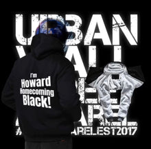 Load image into Gallery viewer, HOWARD HOMECOMING BLACK Hoodie Full Zip Warm and Thick Plush Sweater for Men Front and Back Print