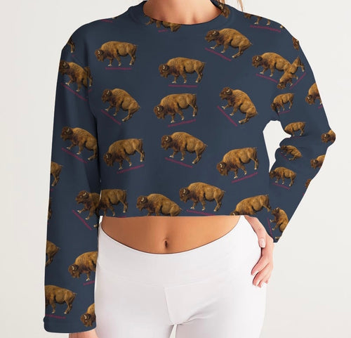 BISON Women's Cropped Sweatshirt